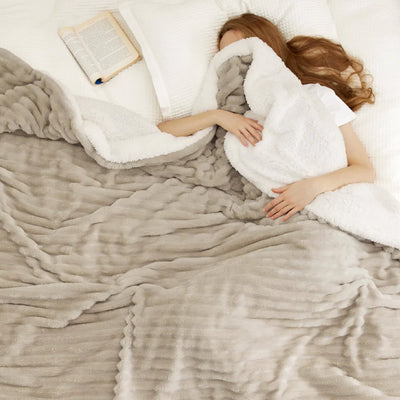 PureSnooze Signature Sherpa Blanket – Reversible Plush Design for Everyday Comfort